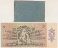 1939. 5P "A 060 008437" + hozzá egy eredeti MNB-s banki kötegelő "500 Pengő - 100 drb...
