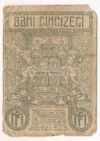 Románia 1917. 50b T:VG 
Romania 1917. 50 Bani C:VG
Krause P#71