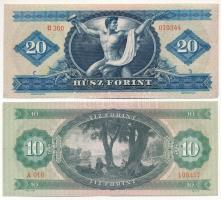 1965. 20Ft "C 360 070344" + 1969. 10Ft "A 016 108457" T:F szép papír
Adamo F14,...