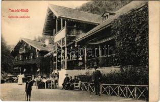 1910 Tusnádfürdő, Baile Tusnad; Schweiz szálloda. Brunner Lajos kiadása / hotel (ragasztónyom / glue marks)