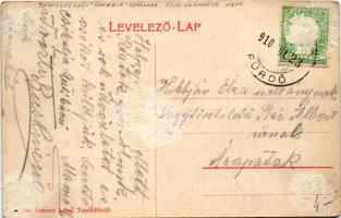 1910 Tusnádfürdő, Baile Tusnad; Schweiz szálloda. Brunner Lajos kiadása / hotel (ragasztónyom / glue...