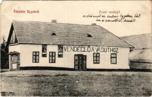 1909 Egyek, Vasúti vendéglő. Goldstein L. kiadása (EM)