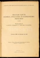 Magyar vasúti személy-, pogyász- és expresszáru-díjszabás. I. rész. Határozmányok személyek, útipogg...