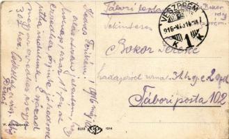 1916 Veszprém, Fodor Ferenc Korona szálloda, kávéház és étterem, Pongrácz Andor üzlete (EK)