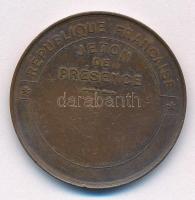 Franciaország 1870. "SIEGE DE PARIS MDCCCLXX / REPUBLIQUE FRANCAISE - JETON DE PRÉSENCE" k...