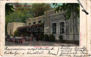 1902 Buziásfürdő, Baile Buzias; gyógyterem, vendéglő, pincérek. Herrling Károly kiadása / spa, restaurant, waiters (fa)