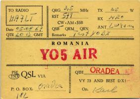 1967 Rumanian Tyres - Romanian QSL radio amateur advertising card