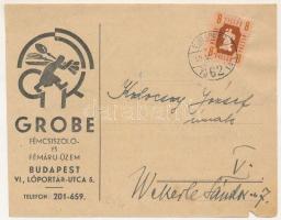 1947 Grobe fémcsiszoló és fémáru üzem reklámja. Budapest Lőportár utca 5. (fa)