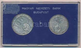 1970. 50Ft Ag + 100Ft Ag "Felszabadulás" eredeti, kék "MNB" plasztik tokban T:UN...