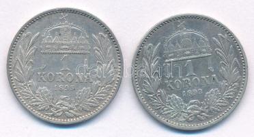 1893KB + 1895KB 1K Ag "Ferenc József" (2xklf) T:XF,VF
Adamo K5