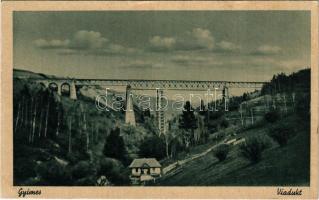 Csíkgyimes, Gyimes, Ghimes; Karakkó híd, viadukt a Gyimesi vasútvonalon. Seiwarth felvétele / Podul Caraco / railway bridge, viaduct on the Ghimes railway line (fl)