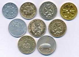 9db-os újévi "BÚÉK szerencsepénz" zseton tétel T:AU-VF