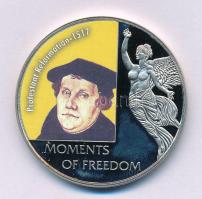 Libéria 2006. 10$ "Szabadság pillanatai - Protestáns reformáció 1517" multicolor T:PP ujjlenyomat Liberia 2006. 10 Dollars "Moments of Freedom - Protestant Reformation 1517" multicolor C:PP fingerprint