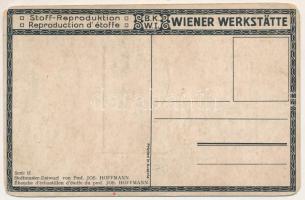 Stoff-Reproduktion. B.K.W.I. Wiener Werkstätte Serie H. Stoffmuster-Entwurf von Prof. Jos. Hoffmann....