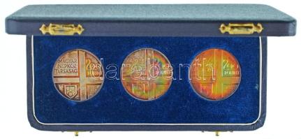 1976. 200Ft Ag (3xklf) "Magyar festők I. / Derkovits, Szinyei, Munkácsy" dísztokban T:BU p...