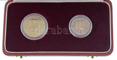 1985. 20Ft Cu-Ni "FAO" + 100Ft Cu-Ni "FAO" közös dísztokban T:UNC,PP 
Adamo EM9...