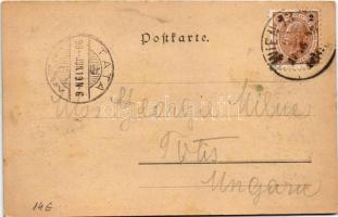 1898 (Vorläufer) Wien, Vienna, Bécs; Jubiläums Ausstellung, Blumen Pavillon Park, Haupt Cafe. Offici...