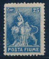 Fiume 1919 Forgalmi bélyeg Mi 38 bélyegkép "POSTA FIUME" felirattal, kiadásra nem került Mi II, rendkívül ritka! (Sassone 57) (Mi EUR 1.000.-) (Sassone EUR 1.100.-) (pici rozsda néhány fogon / light stain on a few perfs)