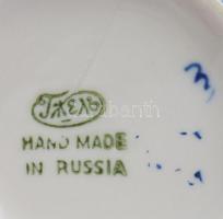 Gzhel váza, jelzett, m: 13 cm