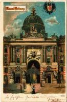 1898 (Vorläufer) Wien, Vienna, Bécs; Kaiserl Hofburg. Art Nouveau litho s: Rosenberger (EK)