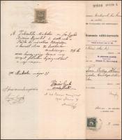 1890-1935 10 db illetékbélyeges okmány