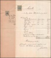 1890-1935 10 db illetékbélyeges okmány