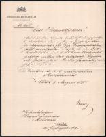 1878 Kaiserliche Königliche Geologische Reichsanstalt kinevezési okmánya Markovits Miklós mérnök rés...