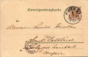 1899 (Vorläufer) Wien, Vienna, Bécs; Maria am Gestade. J. Velten No. 341. E. Nister Art Nouveau, lit...