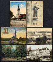 Kb. 360 db RÉGI képeslap vegyes minőségben dobozban: magyar és külföldi városok és motívumok