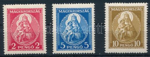 1932 Nagy Madonna sorból 3 érték (72.500) (2P ránc / crease, 10P ránc, foghiba / crease, perf. fault)