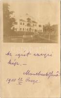 1900 Cege, Czege, Taga; Wass kastély. Gróf Wass Ottiliának címzett levél Kolozsvárra / castle. photo
