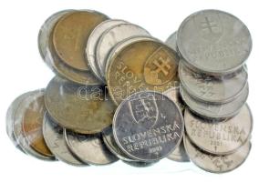 Szlovákia ~1990-2000. 25db-os vegyes fémpénz tétel T:AU-VF Slovakia ~1990-2000. 25pcs of mixed coins C:AU-VF