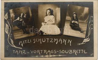 1909 Mitzi Schutzmann Tanz u. Vortrags-Soubrette / Circus acrobat. Art Nouveau (EK)