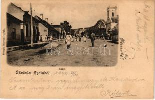 1902 Gyalu, Gilau, Julmarkt (Kolozs); Fő út. Betegh Márton kiadása / main street