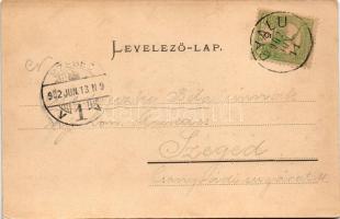 1902 Gyalu, Gilau, Julmarkt (Kolozs); Fő út. Betegh Márton kiadása / main street