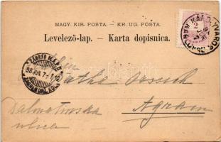 1898 (Vorläufer) Károlyváros, Karlovac; Karlovacko kupaliste, Kupalistna Restauracija / fürdő és étt...