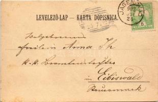 1902 Jasenovac, Gornja glavna ulica, dolnja glavna ulica, Katolicka crkva, Pravoslavna crkv / street...