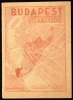 Budapest és elővárosainak utcajegyzéke. A térkép melléklete. Bp.,1941.,M. Kir. Honvéd Térképészeti Intézet. Kiadói illusztrált papírkötés.