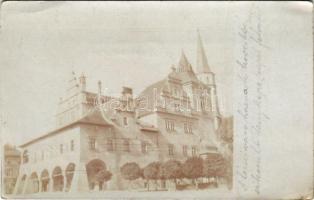 Lőcse, Levoca; városháza / town hall. photo + &quot;K.u.K. Reservespital in Lőcse&quot; (EK)