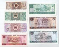 Kína 1980-1990. 1j-10Y (7xklf) T:UNC,AU
China 1980-1990. 1 Jiao - 10 Yuan (7xdiff) C:UNC,AU