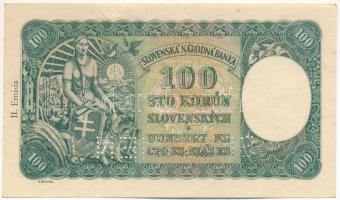 Csehszlovákia 1945. (1940) 100K "SPECIMEN" perforációval és sárga "K" bélyeggel,...
