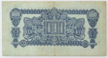 Csehszlovákia 1944. (1945) 1000K "AA 307074" bélyeggel T:F Czechoslovakia 1944. (1945) 100...