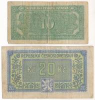 Csehszlovákia 1945. 10K + 20K T:F Czechoslovakia 1945. 10 Korun + 20 Korun C:F Krause 60, 61