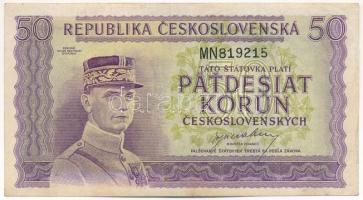 Csehszlovákia DN (1945-1948) 50K T:F Czechoslovakia ND (1945-1948) 50 Korun C:F Krause P#62