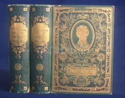 Petőfi Sándor:  Petőfi Sándor költeményei. Harmadik teljes kiadás. I-IV. kötet. [Teljes mű, két kötetbe kötve.] Budapest, 1888. Athenaeum (ny.) 1 t. (acélmetszetű címkép) + [2] + 442 + [2] p.; 405 + [1] + XII p.; 427 + [1] + X p.; 375 + [1] + VIII p. Petőfi Sándor költeményeinek a költő hagyatékából előkerült versekkel kiegészített első teljes kiadása 1874-ben jelent meg az Athenaeumnál. Népszerű kiadásunk a költői elbeszélői költeményeit és lírai életművét adja közre, a negyedik kötet végén az ifjúkori zsengékkel, illetve a különböző okok miatt kötetbe nem került költeményekkel. Az első és harmadik kötet címlapján régi tulajdonosi bejegyzés, néhány oldalon apró szakadásnyom. Szüry 3616. Egységes, díszesen, dúsan aranyozott, vaknyomásos kiadói egészvászon kötésben (Gottermayer Nándor, Budapest), aranyozott festésű lapszélekkel. Jó példány.