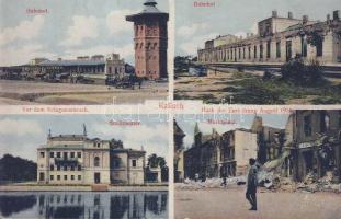 Kalisz with railway station, theatre before and after 1914