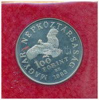 1983. 100Ft alpakka "Simon Bolivár" műbőrtokban, tanúsítvánnyal T:UNC (eredetileg PP)
Ada...