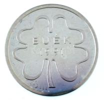 1991. "Budapest Bank Rt. - Alapítva 1986. XII.15. / BUÉK 1991" kétoldalas, jelzett Ag emlé...