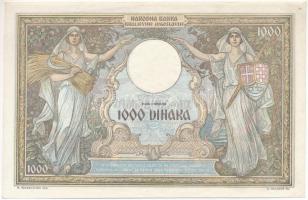 Jugoszlávia 1931. 1000D T:XF hajtatlan, tűlyuk
Yugoslavia 1931. 1000 Dinara C:XF unfolded, pinhole ...