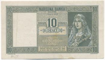 Jugoszlávia 1939. 10D T:F erős papír, pici ceruzás firka
Yugoslavia 1939. 10 Dinara C:F fine paper,...